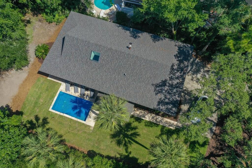 הילטון הד איילנד Luxury Beach House - 2Min Walk To Beach - Private Pool - Group & Dog Friendly מראה חיצוני תמונה
