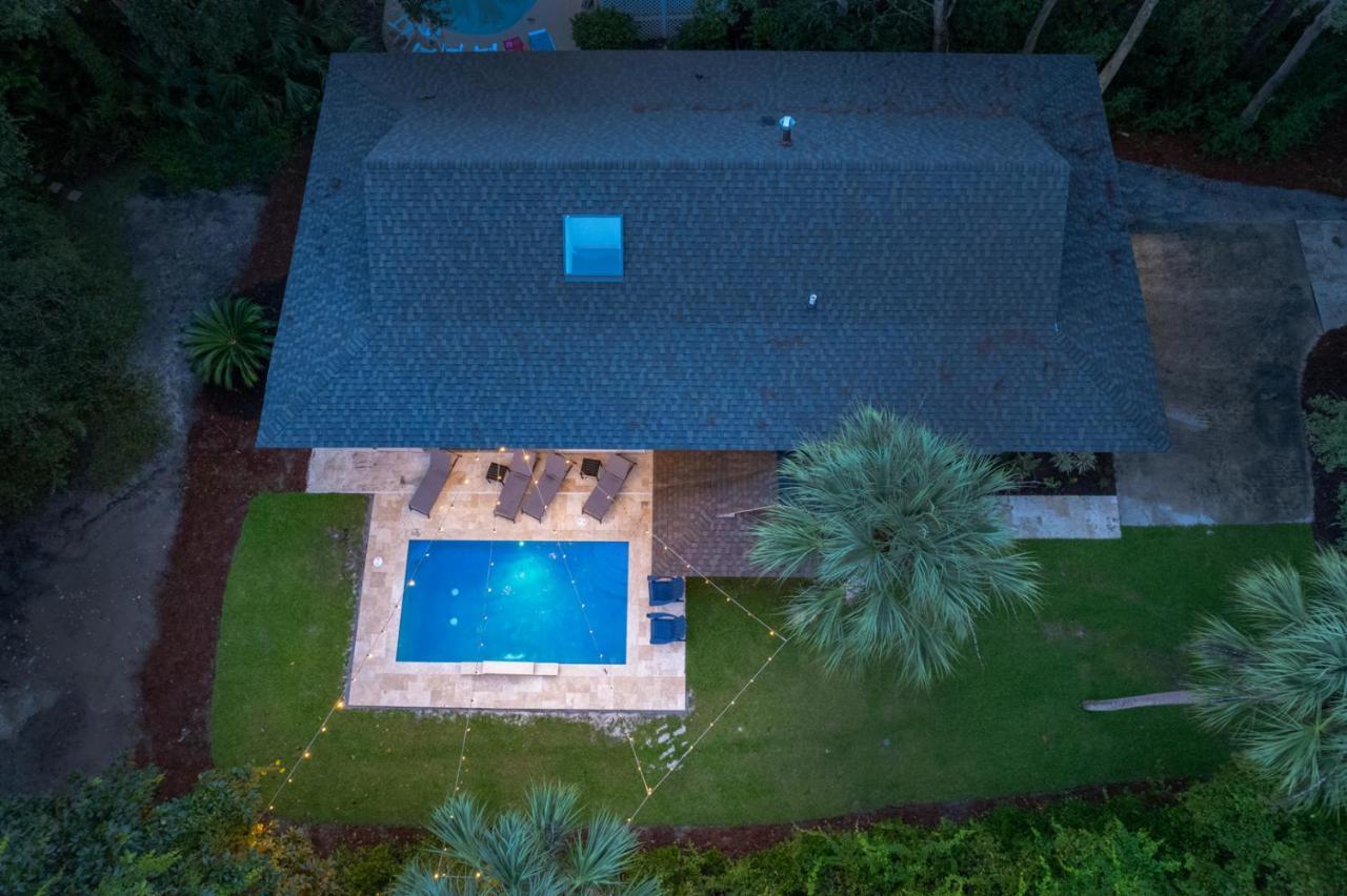 הילטון הד איילנד Luxury Beach House - 2Min Walk To Beach - Private Pool - Group & Dog Friendly מראה חיצוני תמונה